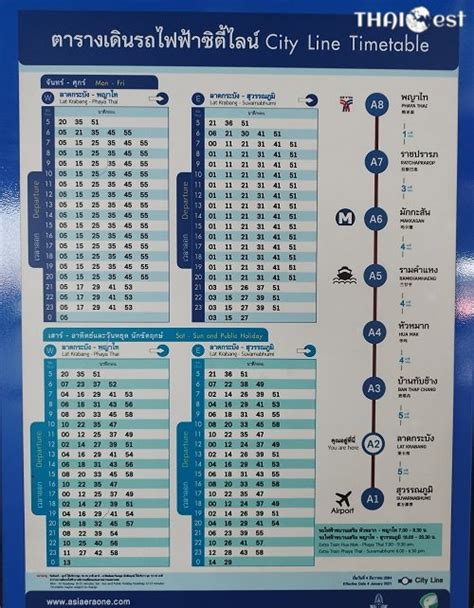 rail link bangkok timetable